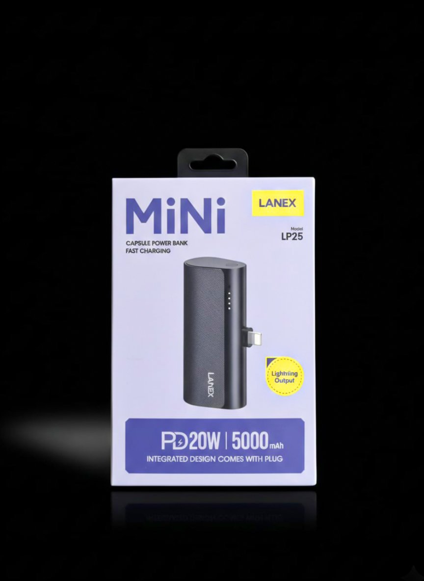 LANEX Mini Capsule Power Bank 5000mAh