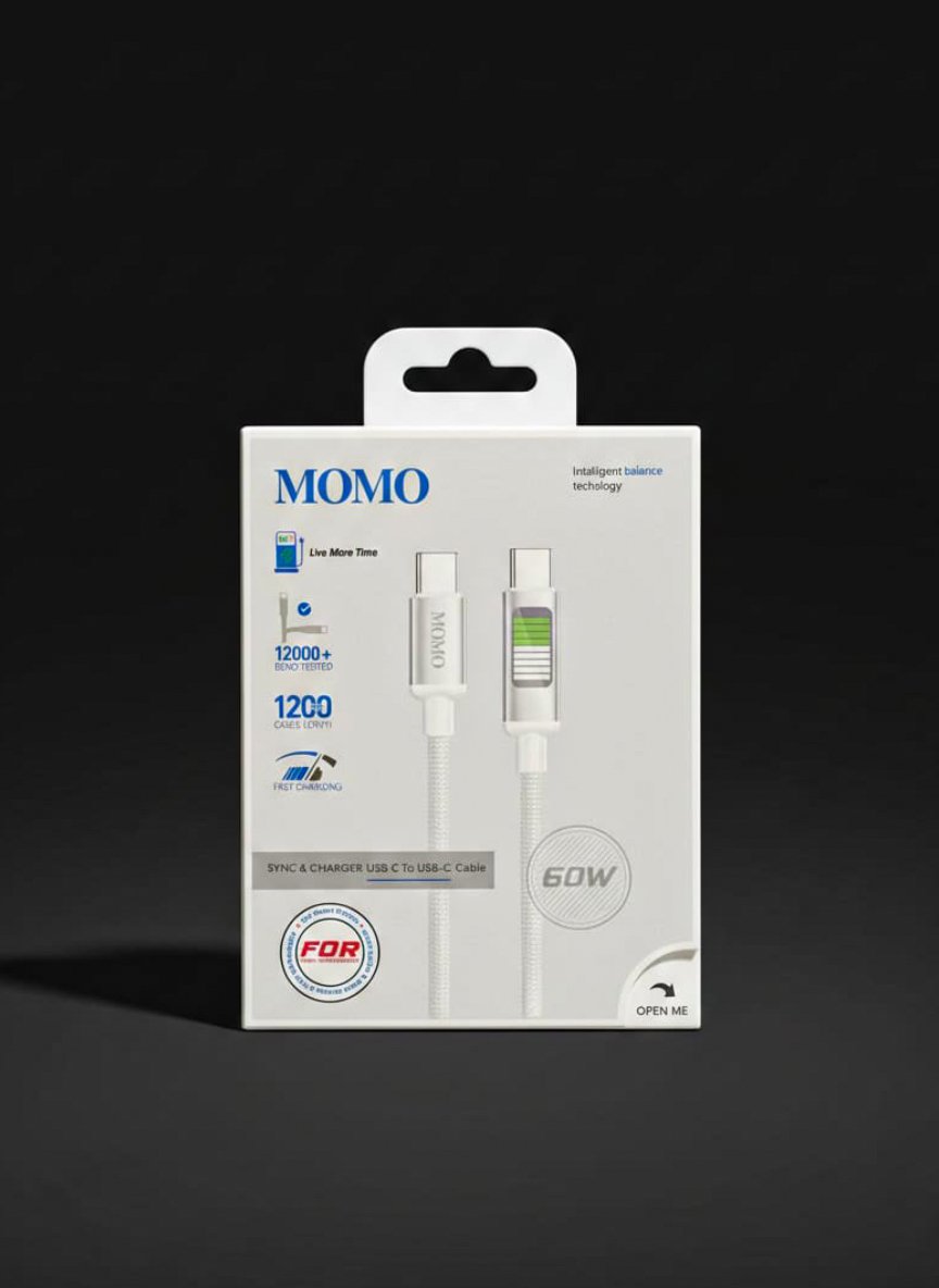 MOMO USB-C to USB-C 60W Fast Charging Cable
