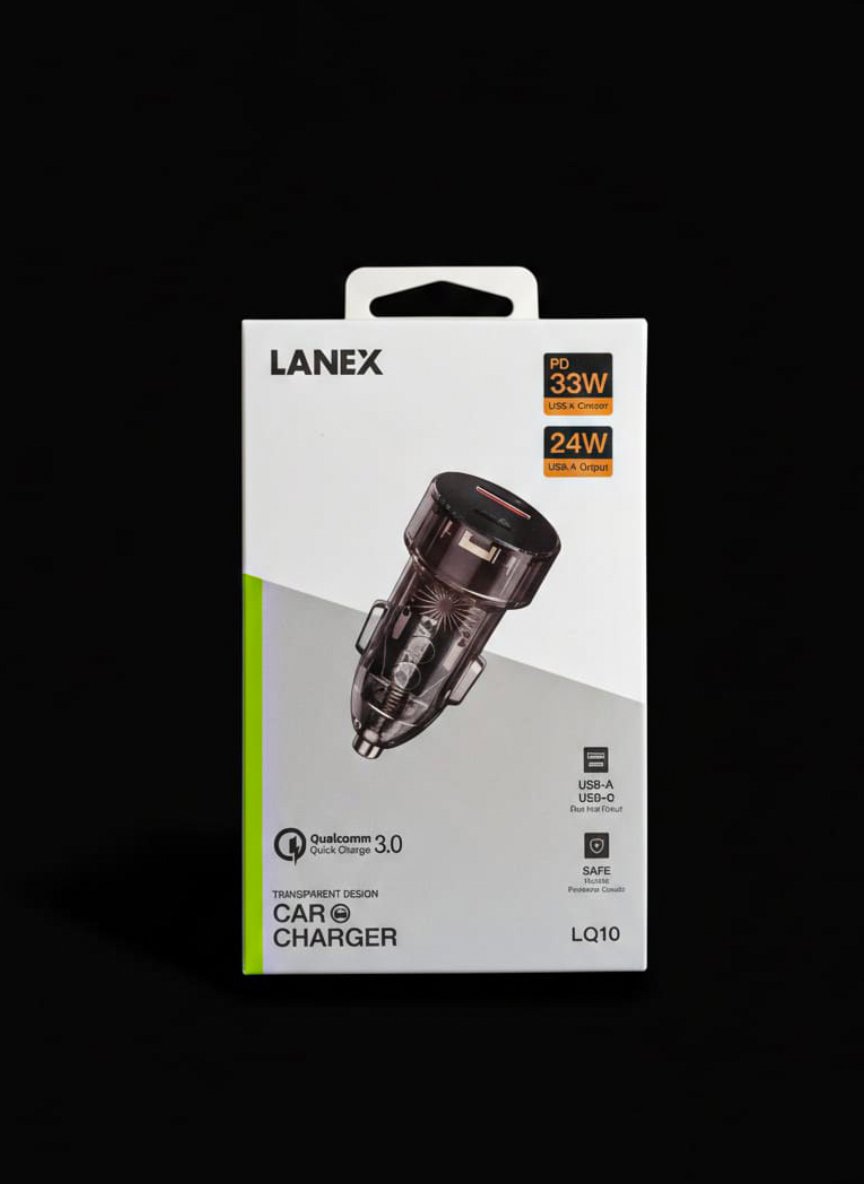 LANEX LQ10 Transparent Design Car Charger